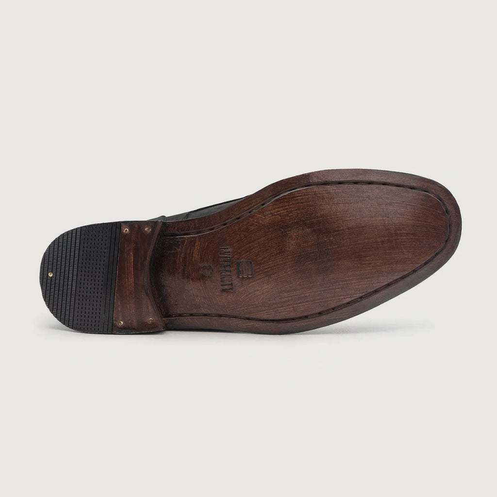 Knight Derby Black Nubuck Leather Boots
